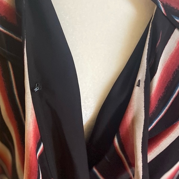 Lauren Ralph Lauren Blanket Stripe Georgette Peplum Blouse - Picture 4 of 7